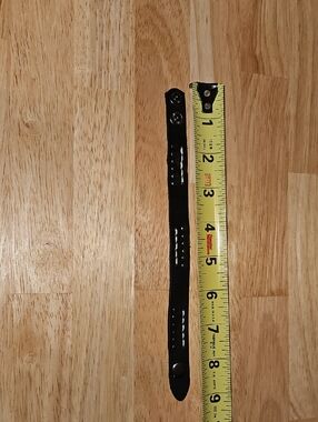 paparazzi Black Leather Snap Bracelet with Stitched Accents